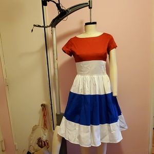 Pinup Girl Clothing Colorblocked Dress